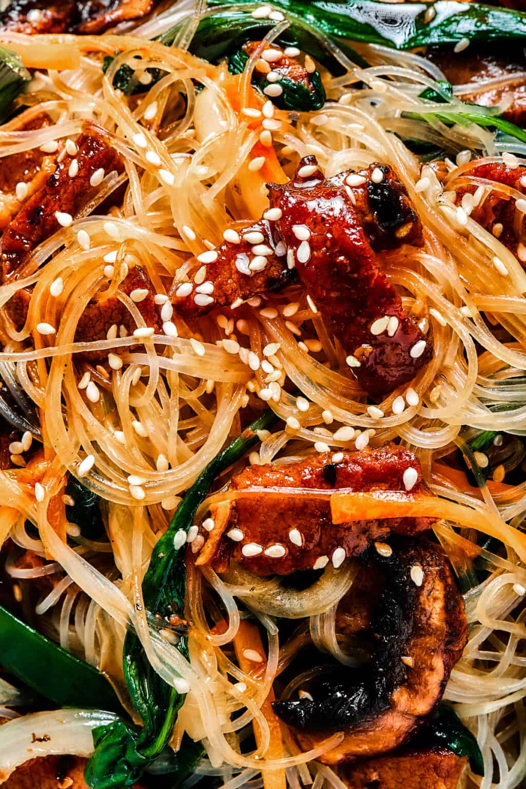 Beef Stir Fry with Glass Noodles (Japchae) Easy Weeknight Recipes