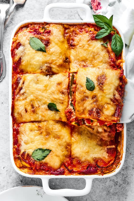 Zucchini Lasagna with Ground Beef