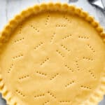 A homemade pie crust.