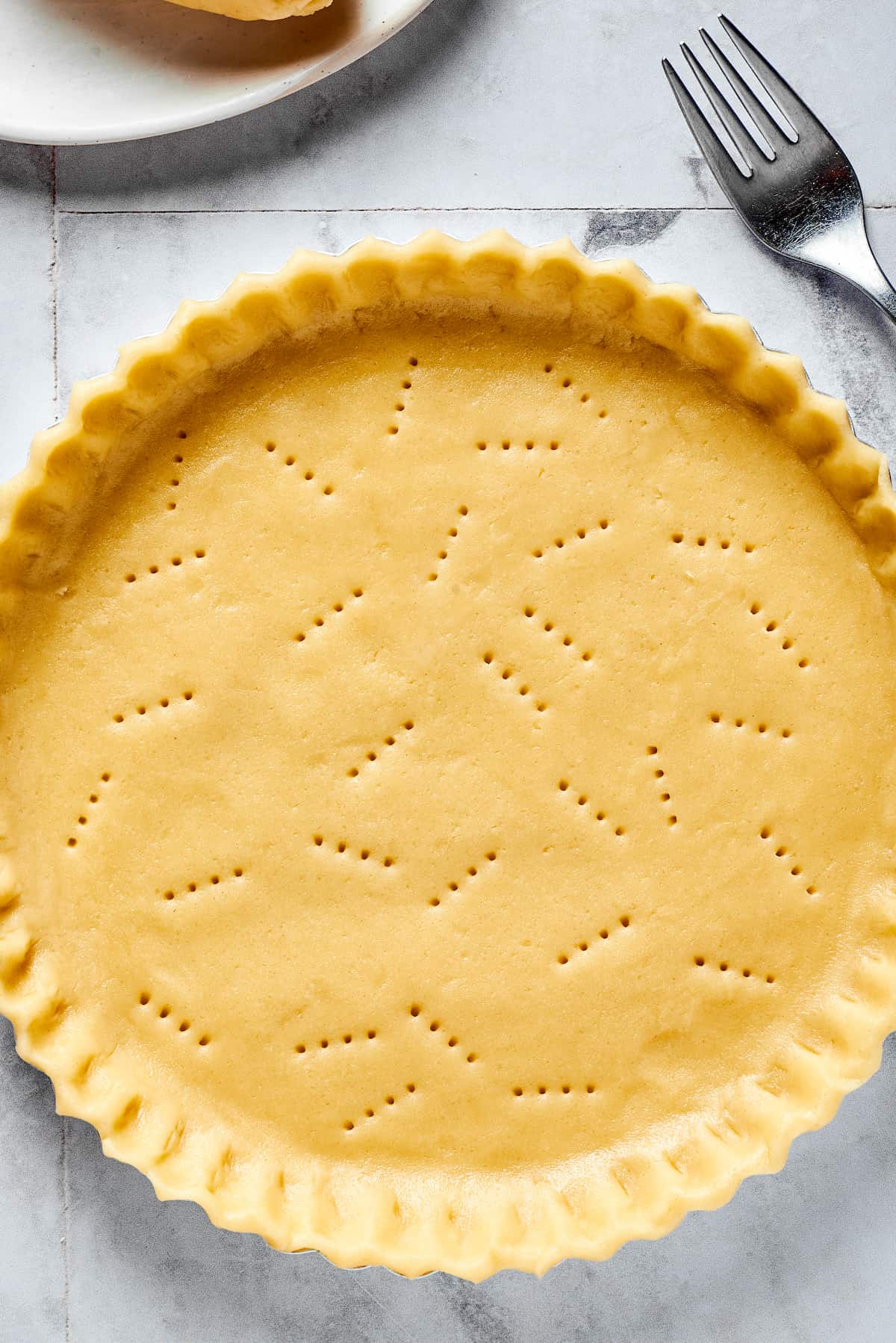 A homemade pie crust.