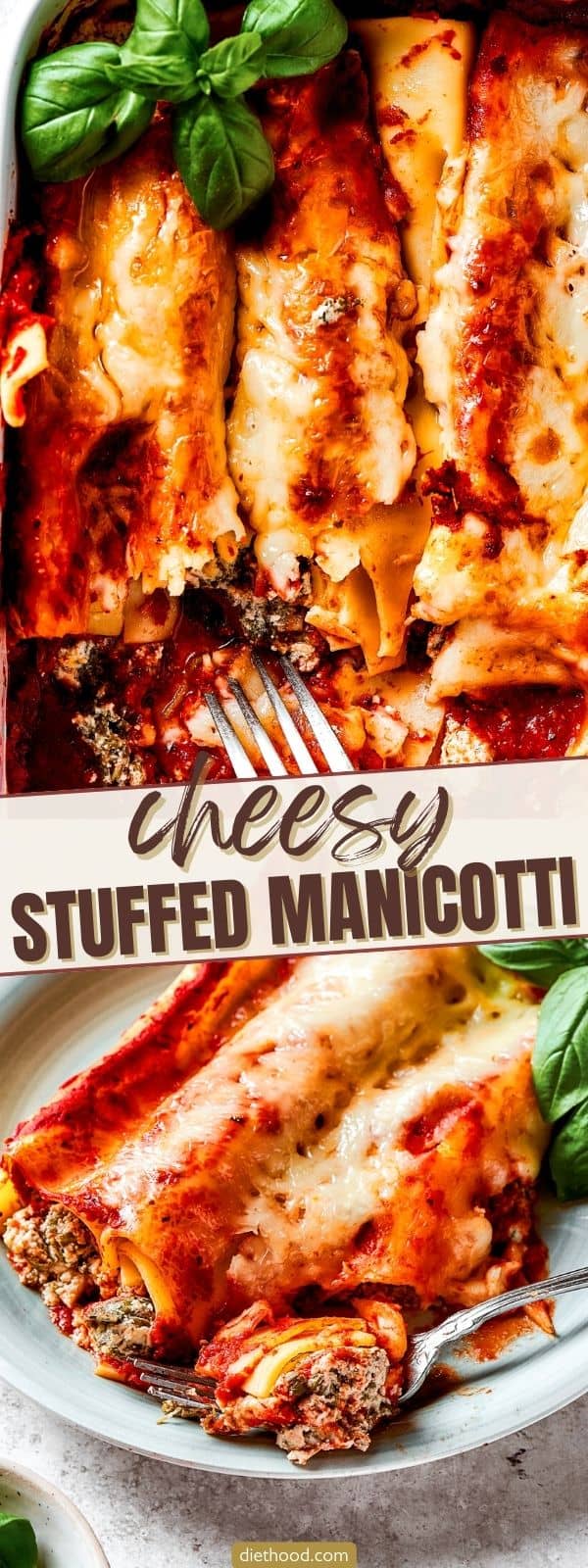 Cheesy Spinach Stuffed Manicotti Easy Weeknight Recipes