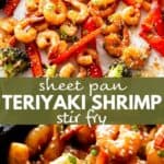 Teriyaki Shrimp and Veggies Stir Fry Pinterest image.