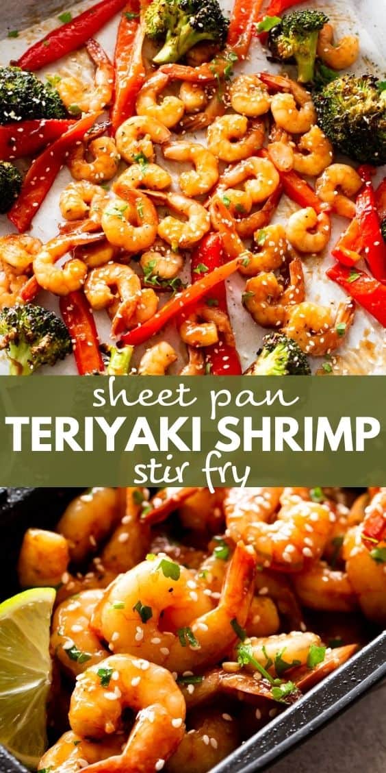Sheet Pan Teriyaki Shrimp Stir Fry Easy Weeknight Recipes