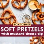 Soft pretzels Pinterest image.