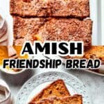 Amish friendship bread Pinterest image.