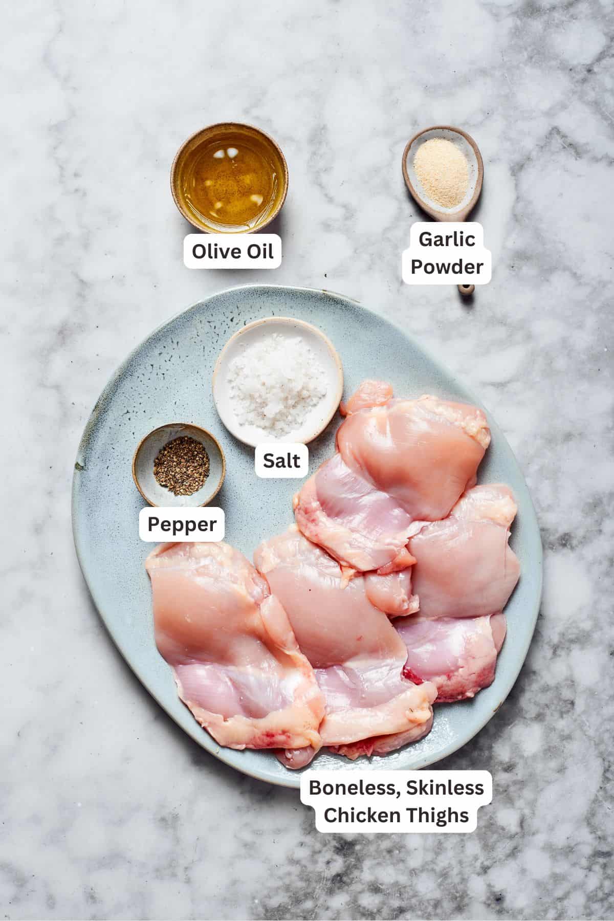 Ingredients for roasted chicken.