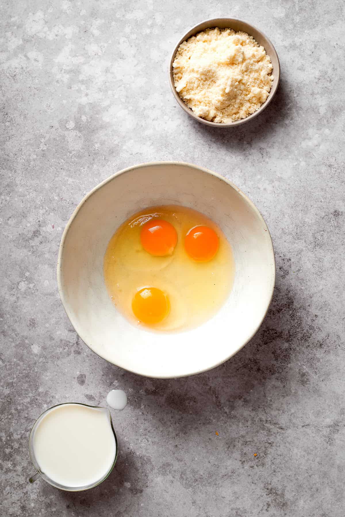 Eggs in a bowl.