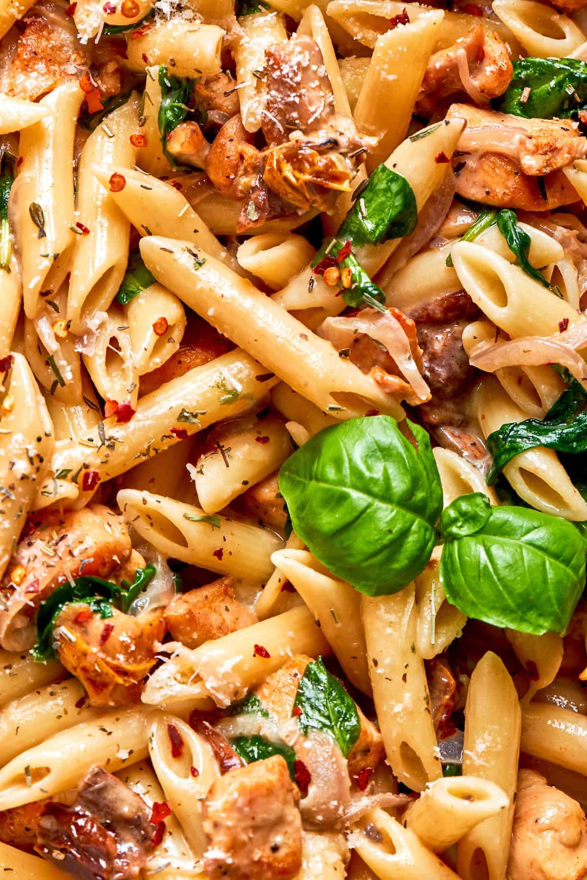 Pasta and basil for marry me chicken pasta.